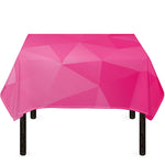 Pink Polygonal Geometric Print Tablecloth