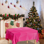 Pink Polygonal Geometric Print Tablecloth