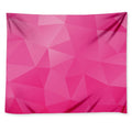 Pink Polygonal Geometric Print Tapestry