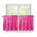 Pink Polygonal Geometric Print Tier Curtains