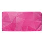 Pink Polygonal Geometric Print Towel