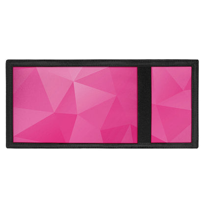 Pink Polygonal Geometric Print Trifold Wallet