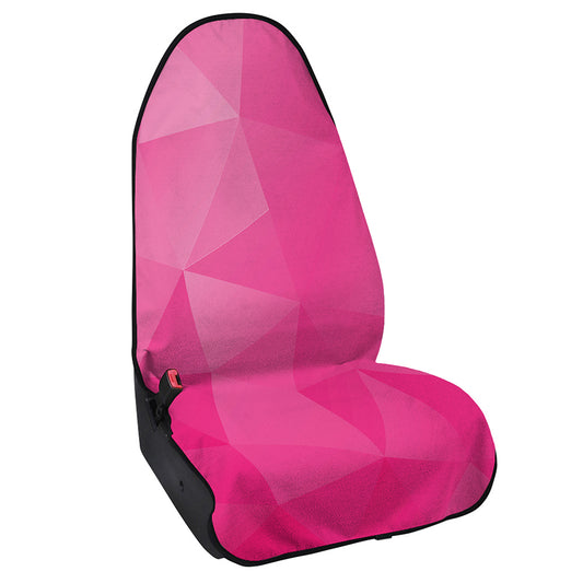 Pink Polygonal Geometric Print Waterproof Car Seat Cover