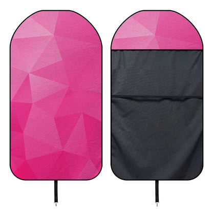 Pink Polygonal Geometric Print Waterproof Car Seat Cover