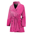 Pink Polygonal Geometric Print Women's Bathrobe
