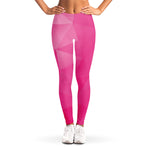 Pink Polygonal Geometric Print Women's Leggings