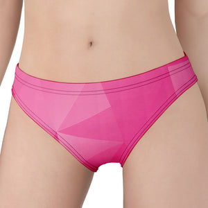 Pink Polygonal Geometric Print Women's Panties