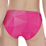 Pink Polygonal Geometric Print Women's Panties