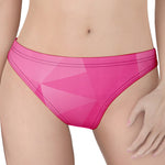 Pink Polygonal Geometric Print Women's Thong