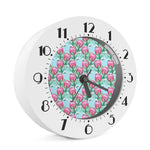 Pink Protea Pattern Print Alarm Clock