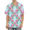 Pink Protea Pattern Print Aloha Shirt