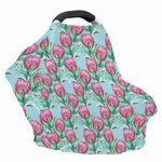 Pink Protea Pattern Print Baby Seat Cover