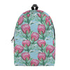 Pink Protea Pattern Print Backpack