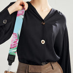 Pink Protea Pattern Print Bag Strap