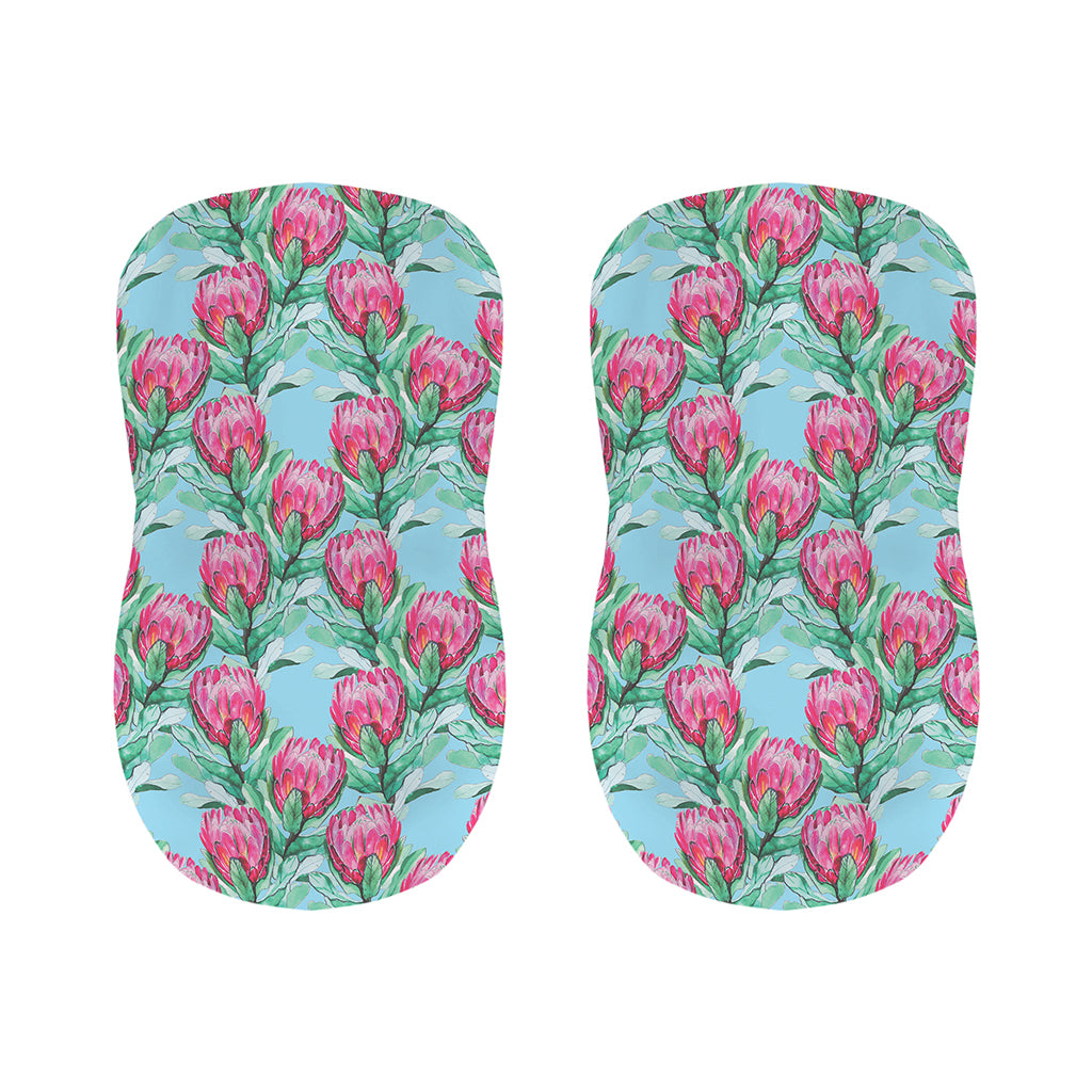 Pink Protea Pattern Print Bar Stool Covers