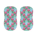 Pink Protea Pattern Print Bar Stool Covers