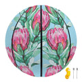 Pink Protea Pattern Print Basketball