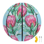 Pink Protea Pattern Print Basketball
