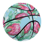 Pink Protea Pattern Print Basketball