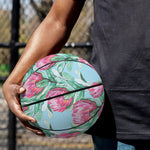 Pink Protea Pattern Print Basketball