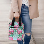 Pink Protea Pattern Print Bible Tote Bag