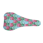 Pink Protea Pattern Print Bicycle Seat Cover