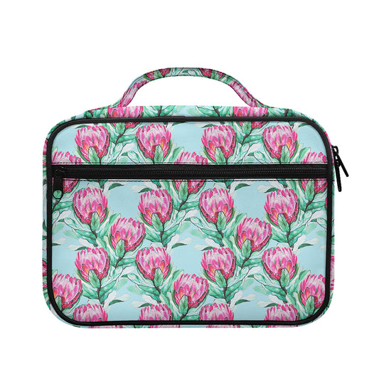 Pink Protea Pattern Print Briefcase Bible Bag