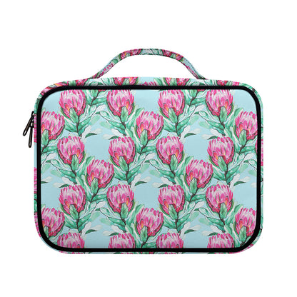 Pink Protea Pattern Print Briefcase Bible Bag