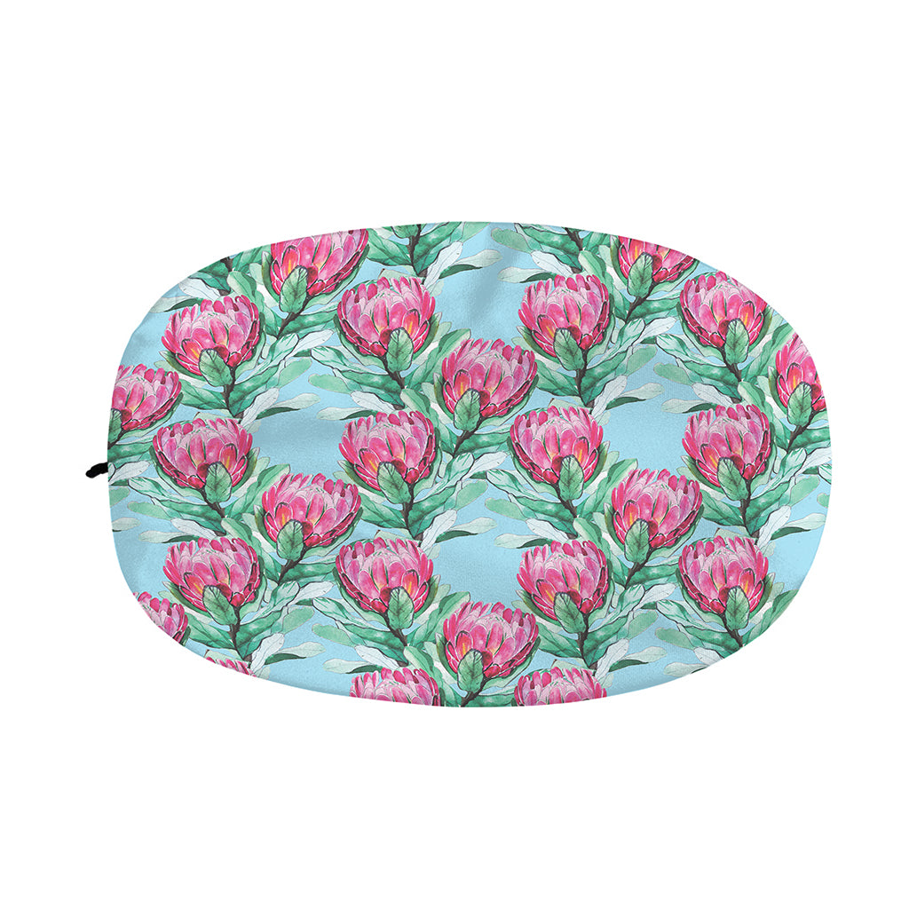 Pink Protea Pattern Print Car Side Mirror Covers