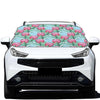 Pink Protea Pattern Print Car Windshield Snow Cover