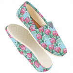 Pink Protea Pattern Print Casual Shoes