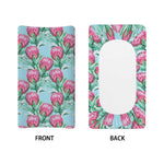Pink Protea Pattern Print Changing Pad Cover