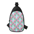 Pink Protea Pattern Print Sling Bag