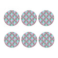 Pink Protea Pattern Print Coaster Set
