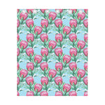 Pink Protea Pattern Print Curtain