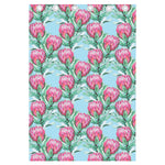Pink Protea Pattern Print Curtain