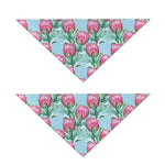 Pink Protea Pattern Print Dog Bandana