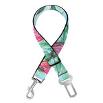 Pink Protea Pattern Print Dog Seat Belt