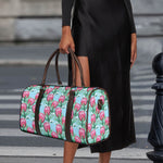 Pink Protea Pattern Print Duffle Bag