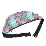 Pink Protea Pattern Print Fanny Pack