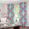 Pink Protea Pattern Print Grommet Curtains