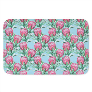 Pink Protea Pattern Print Indoor Door Mat