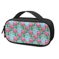 Pink Protea Pattern Print Portable Cooler Travel Case