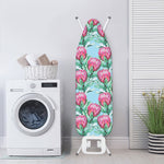 Pink Protea Pattern Print Ironing Board Cover