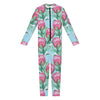 Pink Protea Pattern Print Jumpsuit