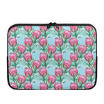 Pink Protea Pattern Print Laptop Sleeve