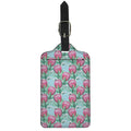 Pink Protea Pattern Print Luggage Tag