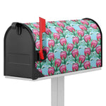 Pink Protea Pattern Print Mailbox Cover