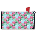 Pink Protea Pattern Print Mailbox Cover