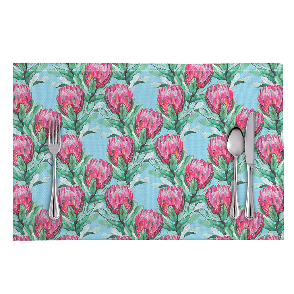 Pink Protea Pattern Print Placemat